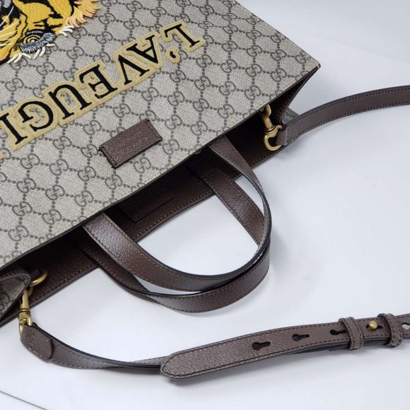 GUCCI Supreme Tiger Patch/laptop/Office/Tote Bag - Picture 8 of 16